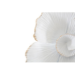 Miroir mural à fleurs blanches 82x2,6x85,5 cm – Romantisme floral et pureté lumineuse