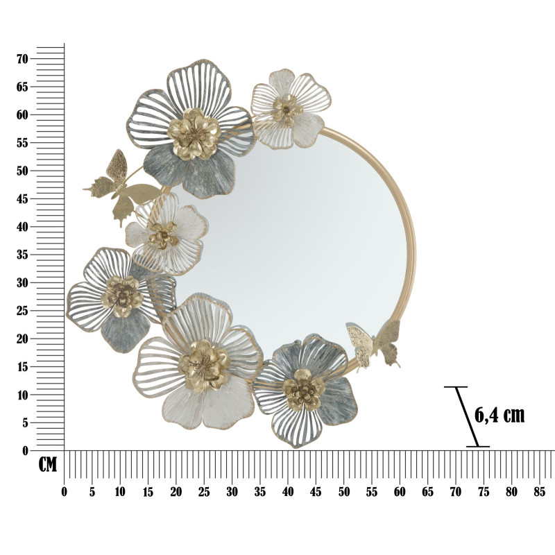 Miroir mural Amy 63x6,4x70,5 cm – Courbes douces et design contemporain