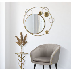 Miroir mural Planète 90x3x83 cm – Design cosmique et éclat futuriste