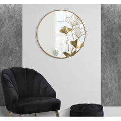 Miroir mural à fleur 75x3,5x72 cm – Inspiration florale et charme délicat