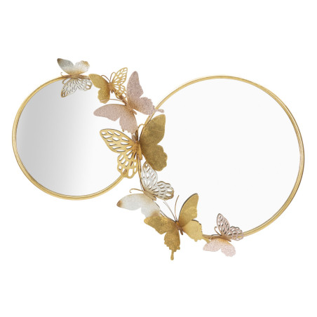 Miroir mural double Farfalle rose 81x3x52,5 cm – Douceur romantique et design poétique