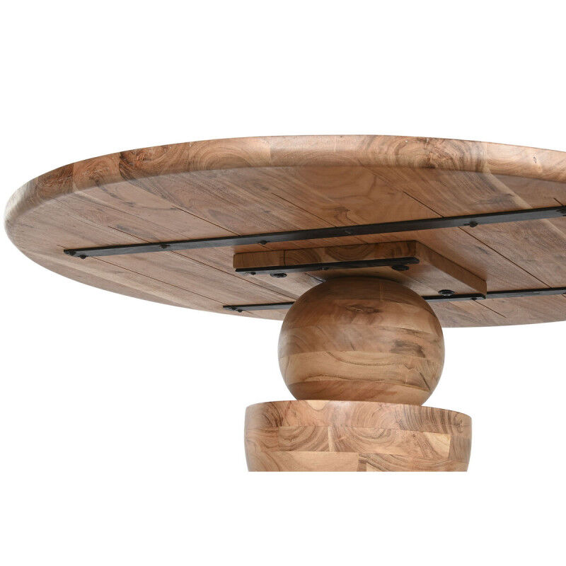 Table de Salle à Manger Home ESPRIT Marron Naturel Acacia 115 x 115 x 76 cm