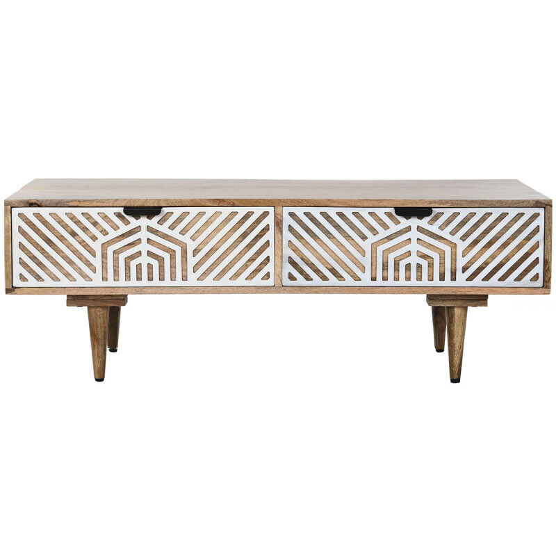 Table Basse Home ESPRIT Blanc Bois de manguier 115 x 60 x 40 cm