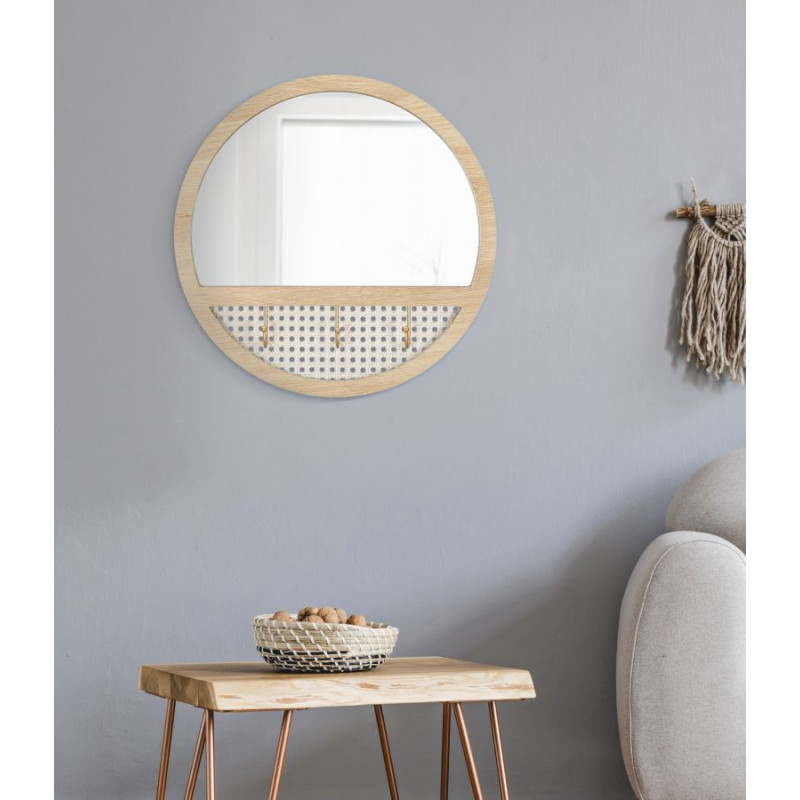 Miroir mural Fuji Ø50x5 cm – Minimalisme japonais et raffinement moderne