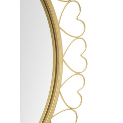 Miroir mural Cœurs Ø80x2,5 cm – Douceur romantique et éclat séduisant