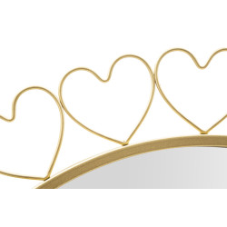 Miroir mural Cœurs Ø80x2,5 cm – Douceur romantique et éclat séduisant