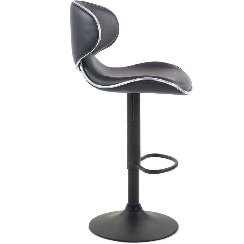 Lot de 2 tabourets de bar Las Vegas V2 simili cuir noir