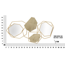 Miroir mural en pierre 91x4x52 cm – Texture minérale et sophistication naturelle