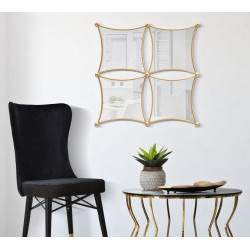 Miroir mural Jalo 68x3,5x68 cm – Modernité géométrique et éclat raffiné