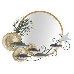 Miroir mural Poisson 88,9x7,6x65,4 cm – Originalité marine et charme décoratif