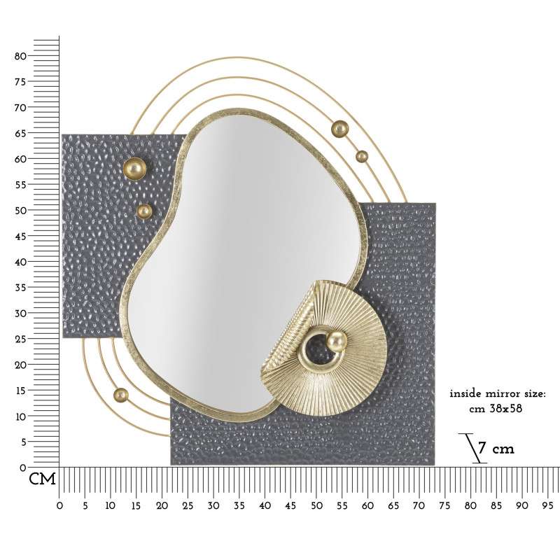 Miroir mural Art 80x7x72,4 cm – Création artistique et sophistication murale