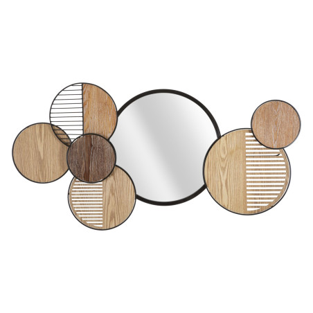 Miroir mural Woody 123,2x4,4x63,5 cm – Chaleur du bois et style naturel haut de gamme