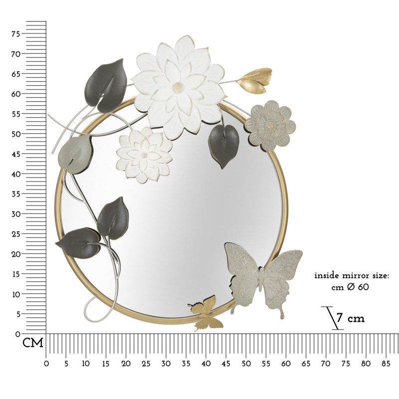 Miroir mural Tonis 74,9x7x66 cm – Design harmonieux et modernité sobre