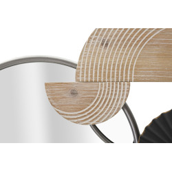 Miroir mural Abstrait 90,2x5,1x50,2 cm – Œuvre murale aux formes géométriques et éclat artistique