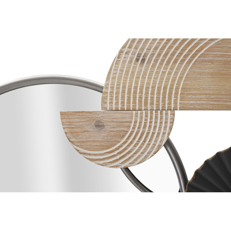 Miroir mural Abstrait 90,2x5,1x50,2 cm – Œuvre murale aux formes géométriques et éclat artistique