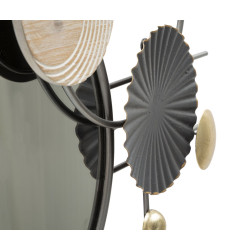 Miroir mural Abstrait 90,2x5,1x50,2 cm – Œuvre murale aux formes géométriques et éclat artistique