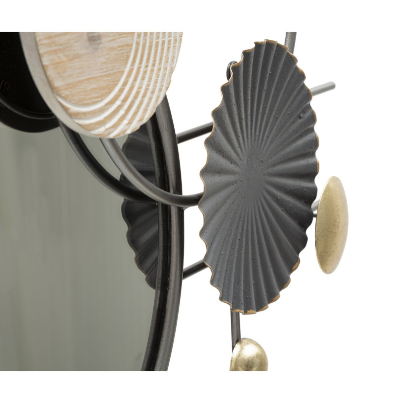 Miroir mural Abstrait 90,2x5,1x50,2 cm – Œuvre murale aux formes géométriques et éclat artistique