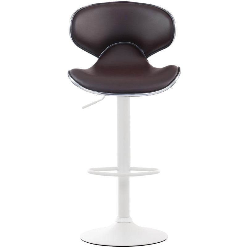 Lot de 2 tabourets de bar Las Vegas V2 simili cuir brun