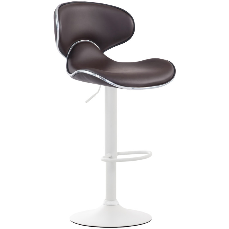 Lot de 2 tabourets de bar Las Vegas V2 simili cuir brun