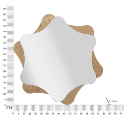 Miroir mural Étoile Ø80x1 cm – Brillance céleste et touche glamour