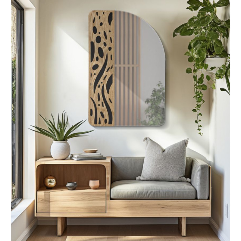 Miroir mural Terry 60x1x90 cm – Simplicité moderne et reflets raffinés