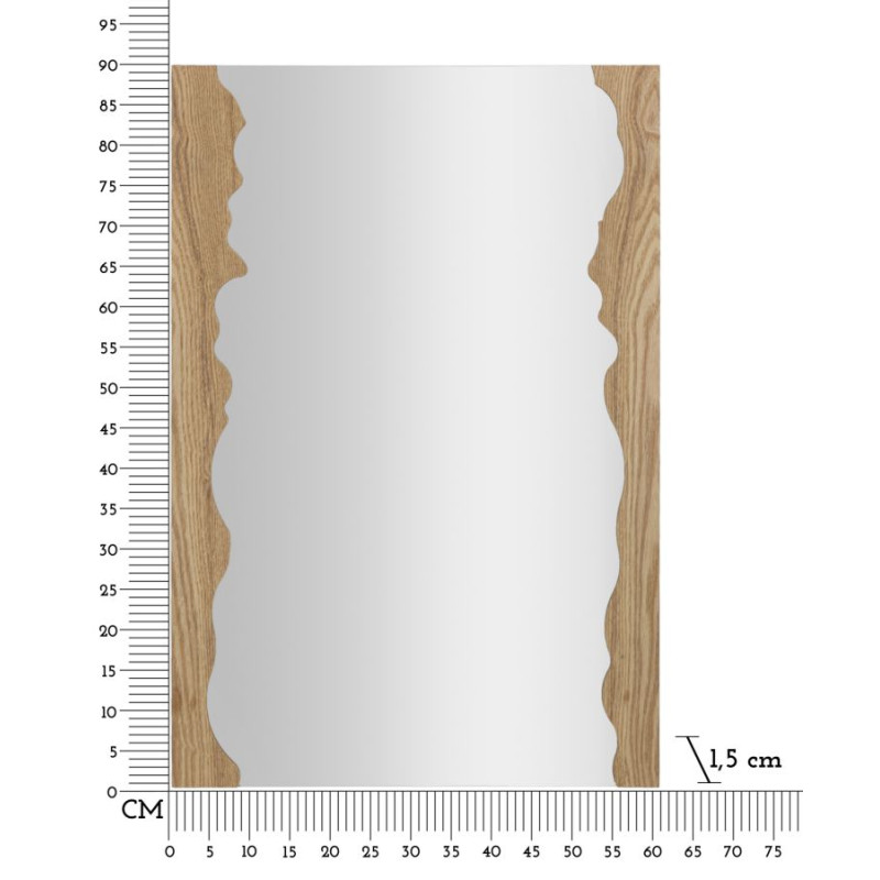 Miroir mural Forme 60x1,5x90 cm – Courbes épurées et allure design