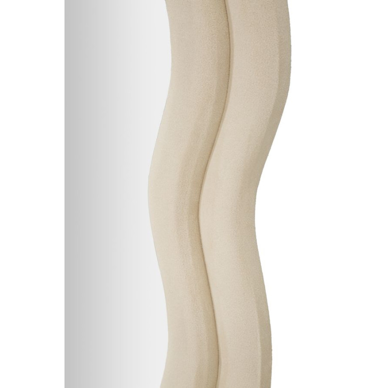 Miroir mural Miki crème velours 60x4x160 cm – Raffinement velouté et douceur élégante