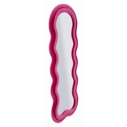 Miroir mural Miki velours fuchsia 60x4x160 cm (miroir 39x135 cm) – Couleur vibrante et style audacieux