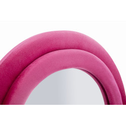 Miroir mural Miki velours fuchsia 60x4x160 cm (miroir 39x135 cm) – Couleur vibrante et style audacieux