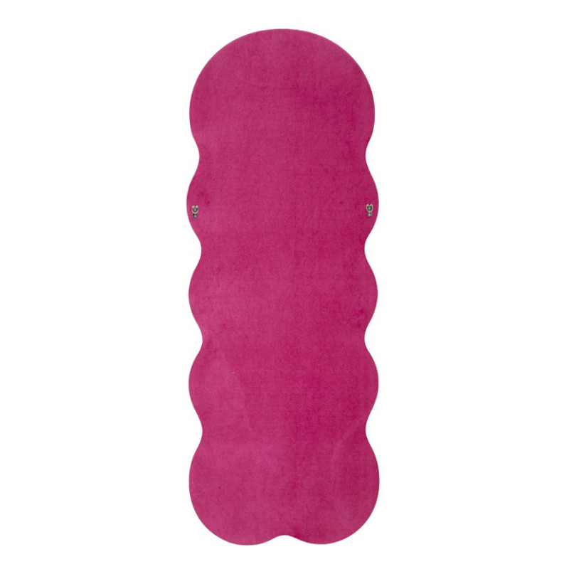 Miroir mural Miki velours fuchsia 60x4x160 cm (miroir 39x135 cm) – Couleur vibrante et style audacieux