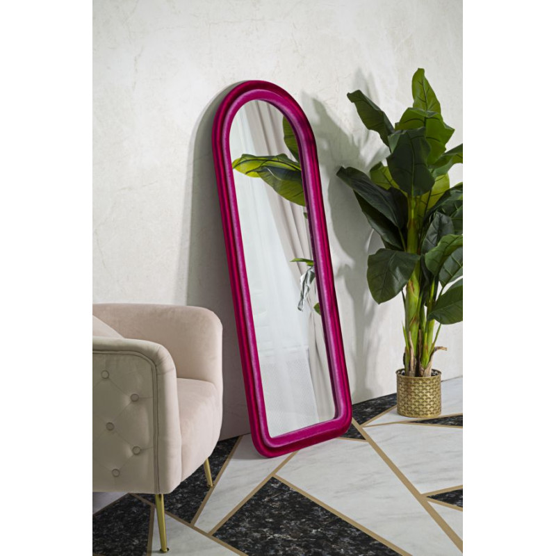 Miroir mural Cloe fuchsia velours 60x4x160 cm – Audace et éclat contemporain