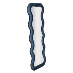 Miroir mural Emily bleu velours 60x6x160 cm – Allure sophistiquée et teinte apaisante