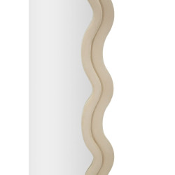 Miroir mural Emily crème velours 60x6x160 cm – Élégance subtile et douceur intemporelle