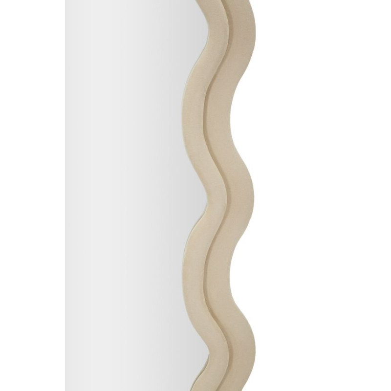 Miroir mural Emily crème velours 60x6x160 cm – Élégance subtile et douceur intemporelle