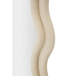 Miroir mural Emily crème velours 60x6x160 cm – Élégance subtile et douceur intemporelle