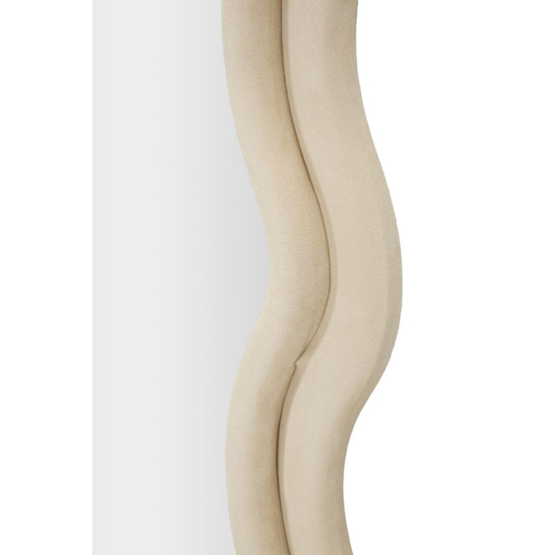 Miroir mural Emily crème velours 60x6x160 cm – Élégance subtile et douceur intemporelle