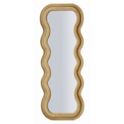 Miroir mural Emily velours doré 60x6x160 cm (miroir 42x144 cm) – Prestige doré et brillance raffinée