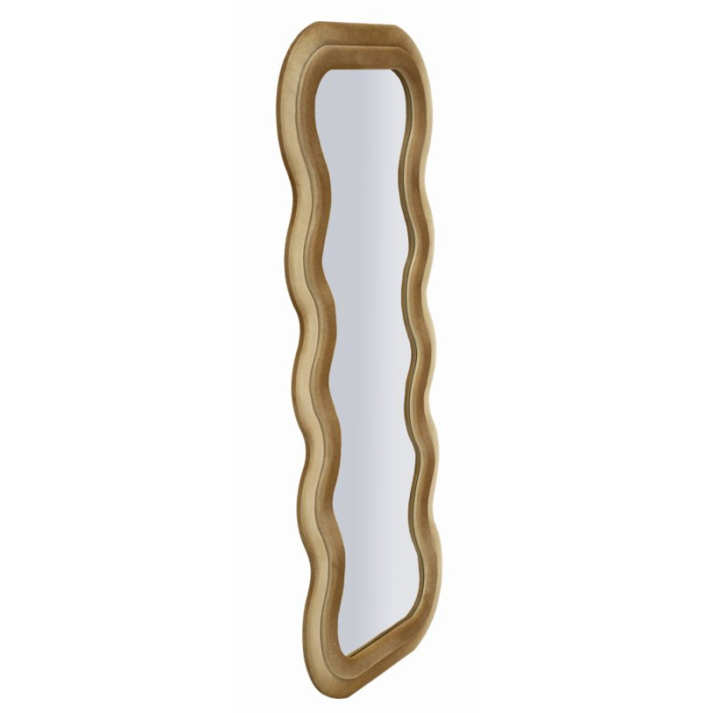 Miroir mural Emily velours doré 60x6x160 cm (miroir 42x144 cm) – Prestige doré et brillance raffinée