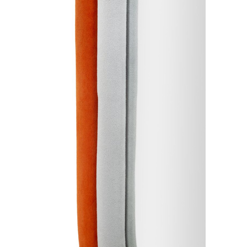 Miroir mural Antony orange/velours mixte 60x4x90 cm – Alliance audacieuse et esprit contemporain