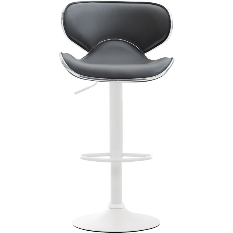Lot de 2 tabourets de bar Las Vegas V2 simili cuir gris