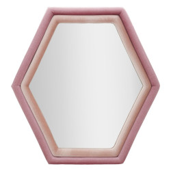 Miroir mural Tony mix velours rose 75x4x80 cm – Couleurs vibrantes et douceur sophistiquée