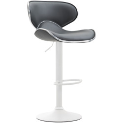 Lot de 2 tabourets de bar Las Vegas V2 simili cuir gris