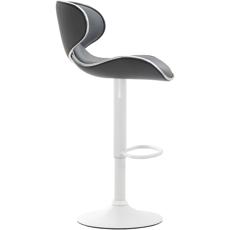 Lot de 2 tabourets de bar Las Vegas V2 simili cuir gris