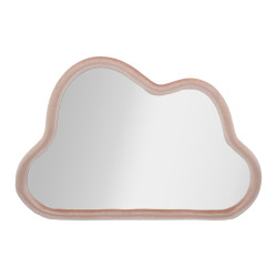Miroir mural Rose Nuage velours 90x4x60 cm – Romantisme pastel et touche de modernité