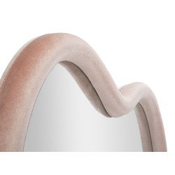 Miroir mural Rose Nuage velours 90x4x60 cm – Romantisme pastel et touche de modernité