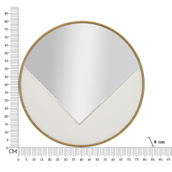 Miroir mural Tolosa Ø80x4 cm – Ligne ronde et charme classique revisité