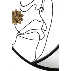 Miroir mural Melly Ø80x3,8 cm – Minimalisme chic et reflets lumineux