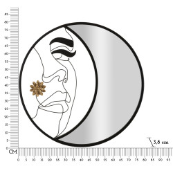 Miroir mural Melly Ø80x3,8 cm – Minimalisme chic et reflets lumineux