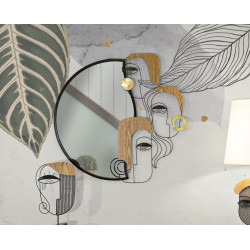 Miroir mural Assy 83x5x80 cm – Volume élégant et présence artistique