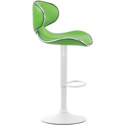 Lot de 2 tabourets de bar Las Vegas V2 simili cuir vert